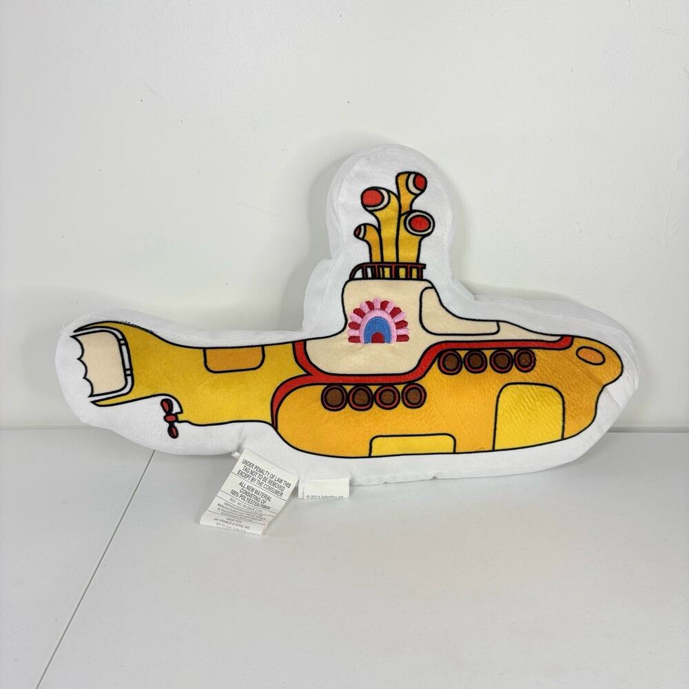 The Beatles Yellow Submarine Pillow Plush 21x12” Collectible